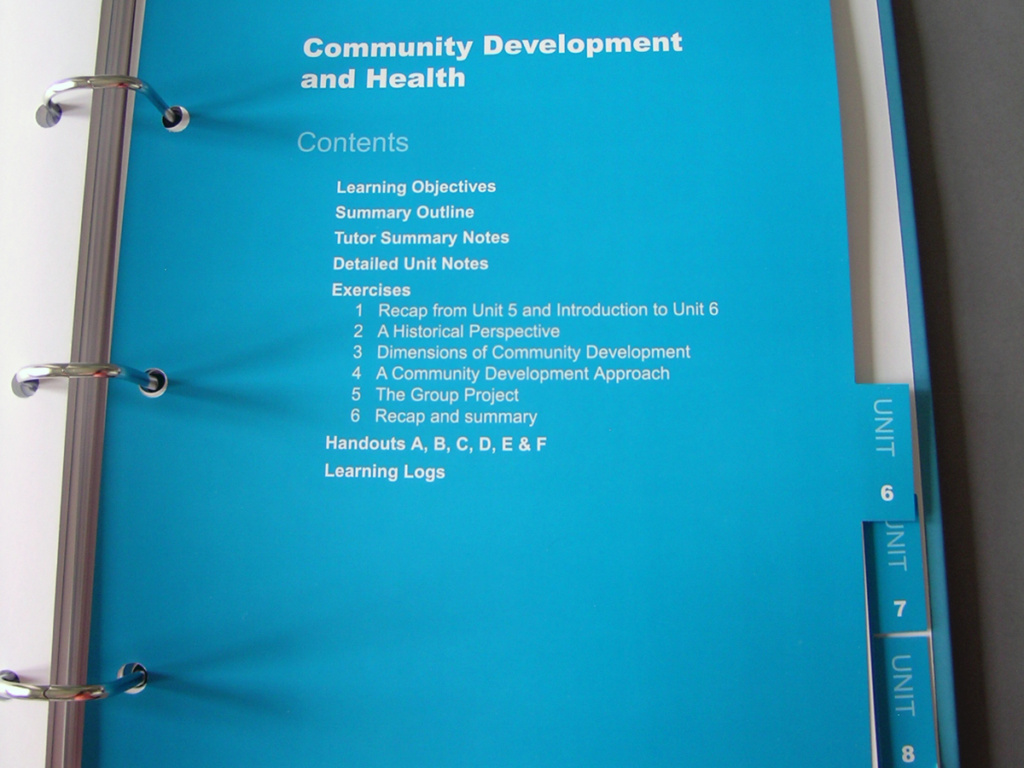 Health Issues in the Community blue folder divider