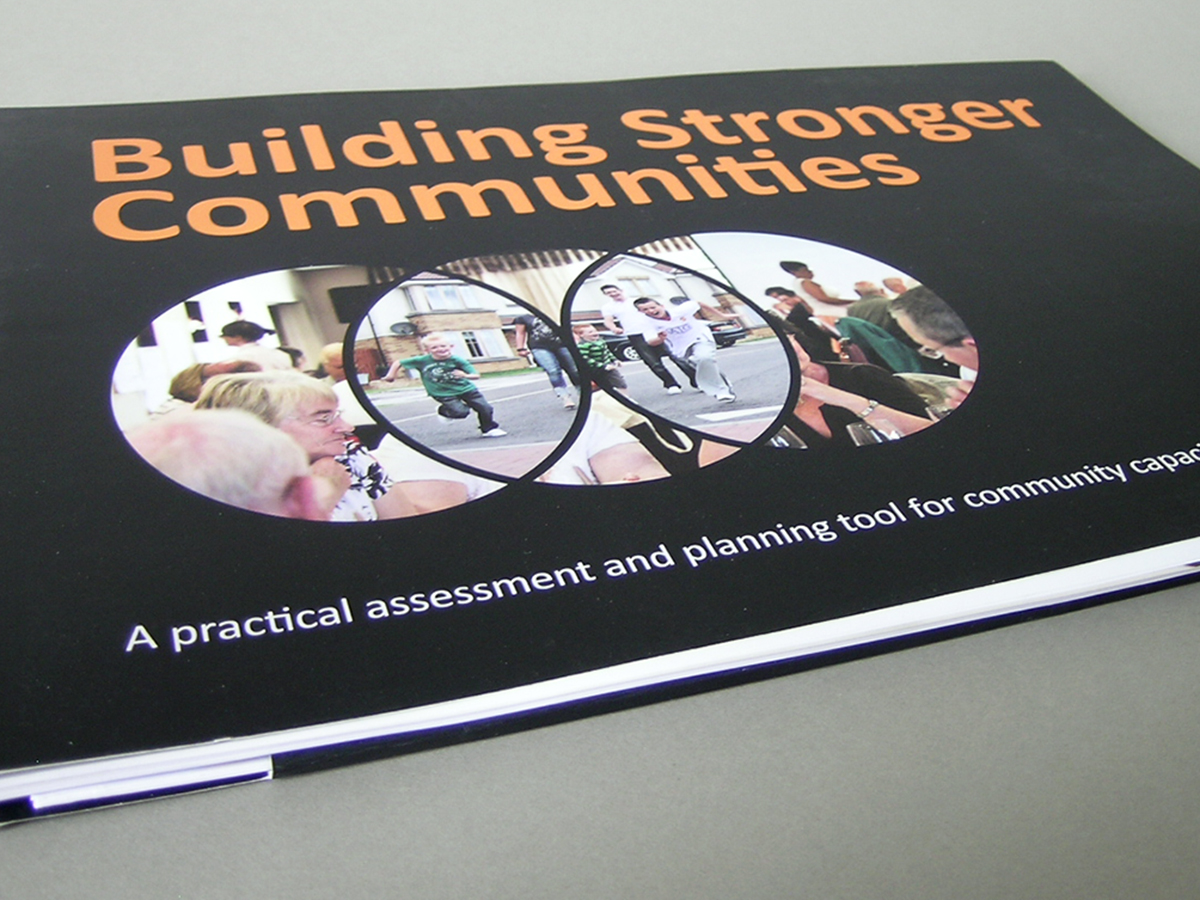 Building Stronger Communities folder booklet.