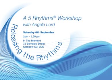 Flyer for 5 Rhythm dance Releasing the Rhythms