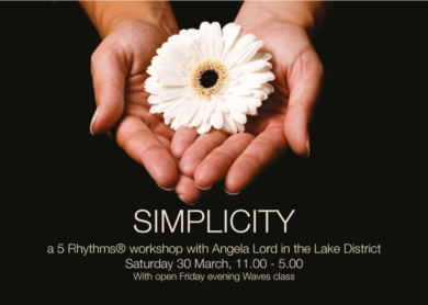 Flyer for 5 Rhythm dance Simplicity